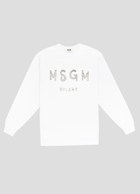 MSGM ブラッシュロゴ ロングスリーブTシャツ【Japan Exclusive】