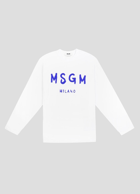 【New Color】MSGM ブラッシュロゴ ロングスリーブTシャツ