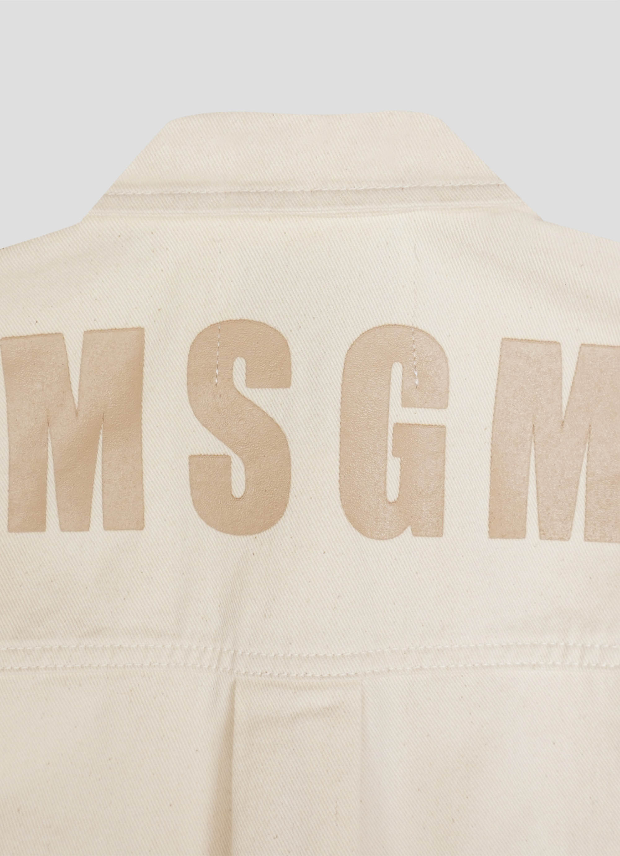MSGM パッチポケット デニムシャツジャケット 詳細画像 クリーム 3