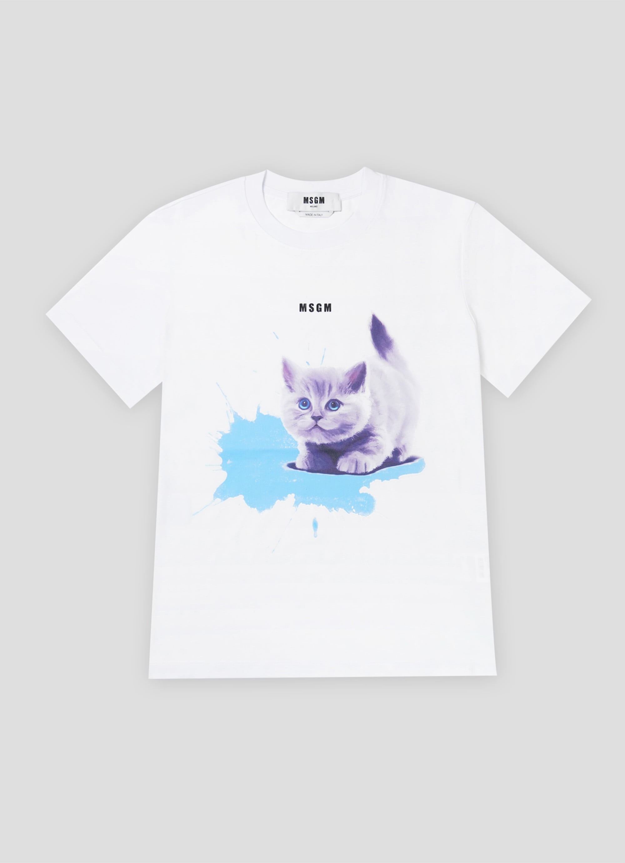 msgm Tシャツ ねこ | clinvida.com.br