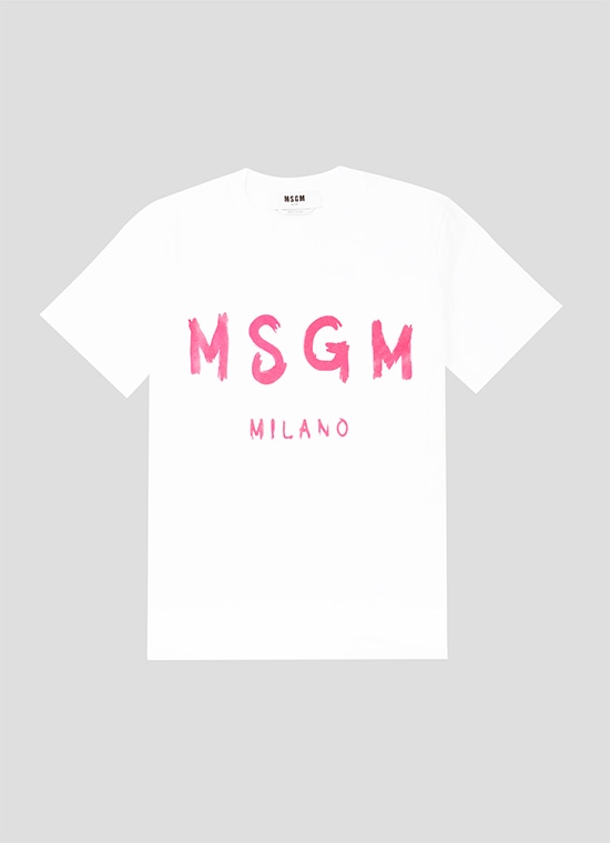 【NEW】MSGM ブラッシュロゴTシャツ