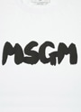 MSGM NEWブラッシュストロークロゴTシャツ 詳細画像 ホワイト×ブラック 3