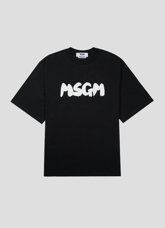 MSGM NEWブラッシュストロークロゴTシャツ