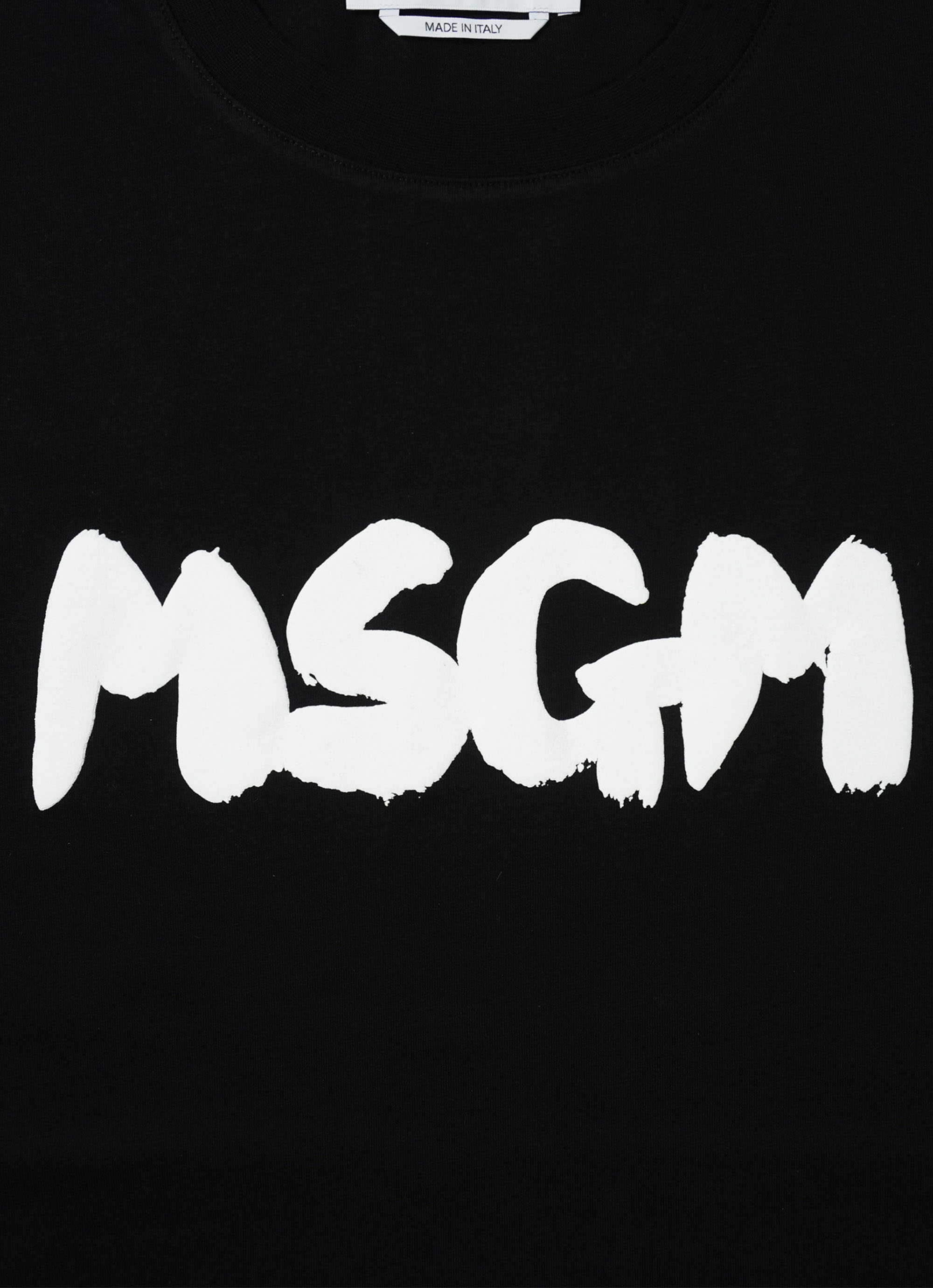 MSGM NEWブラッシュストロークロゴTシャツ 詳細画像 ブラック×ホワイト 3
