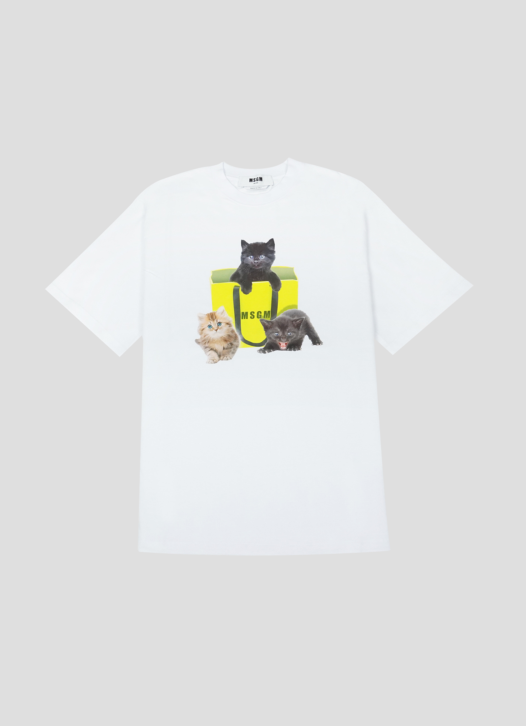 MSGM LOVELY CAT プリントTシャツ 詳細画像 ホワイト 1