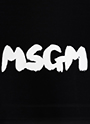 MSGM NEWブラッシュストロークロゴ クロップドTシャツ 詳細画像 ブラック 3