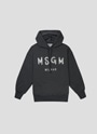 【New Color】MSGM ブラッシュロゴ パーカー 詳細画像 ダークグレー 1