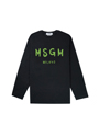 【NEW】MSGM ブラッシュロゴ ロングスリーブTシャツ 詳細画像 ブラック 1