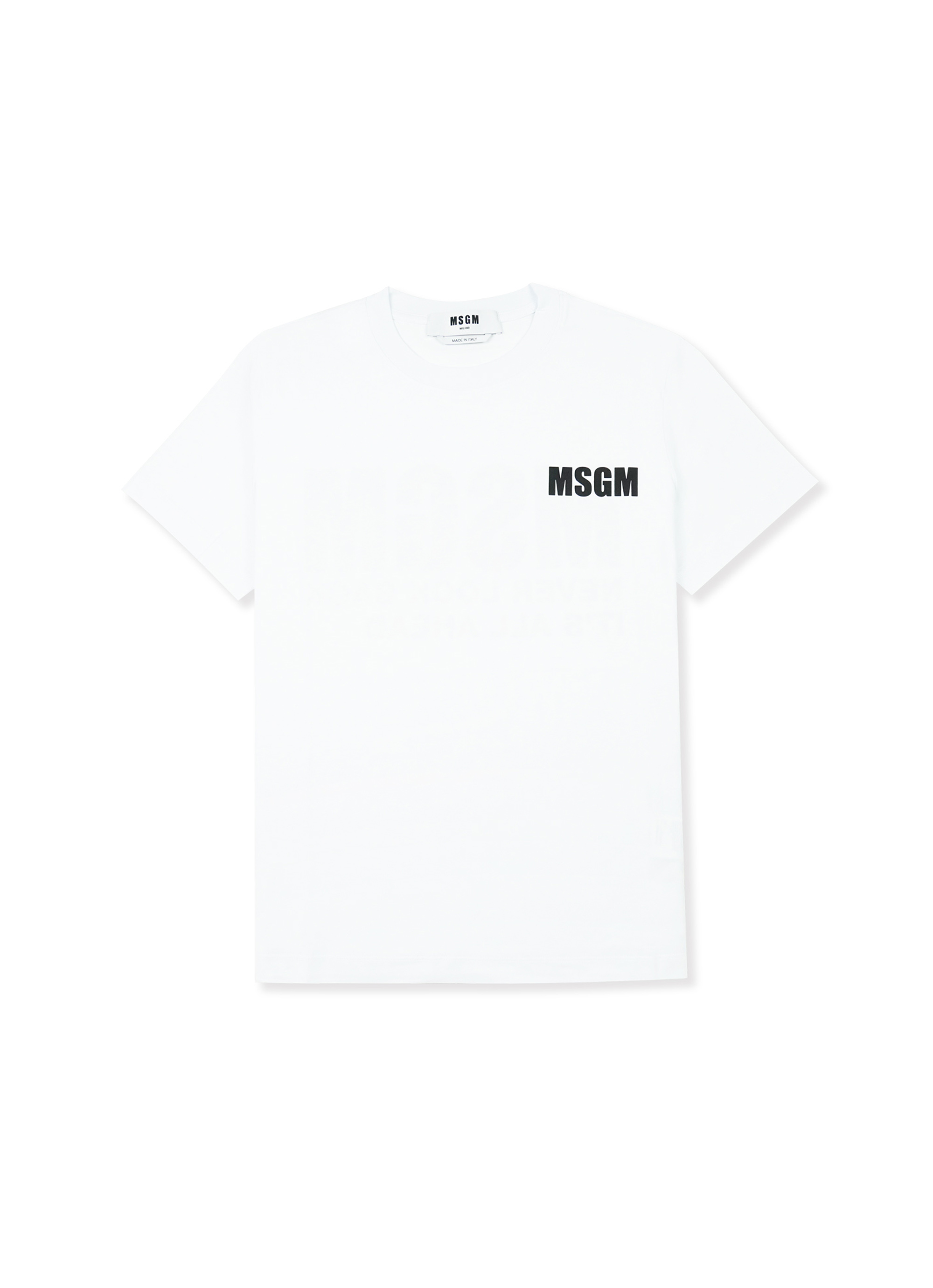MSGM】 【NEVER LOOK BACK ステートメントロゴTシャツ】｜aoi公式