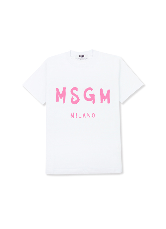 【NEW】MSGM ブラッシュロゴTシャツ