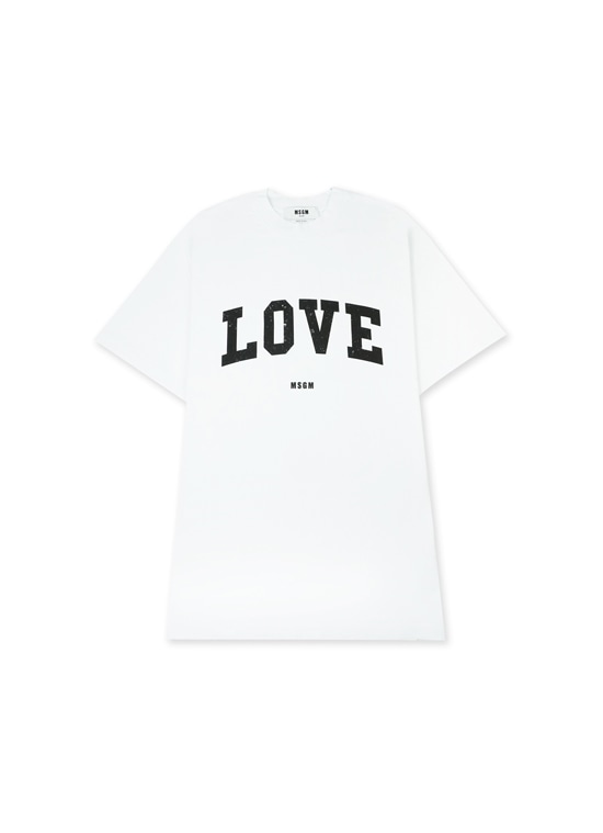 MSGM LOVE カレッジロゴTシャツ