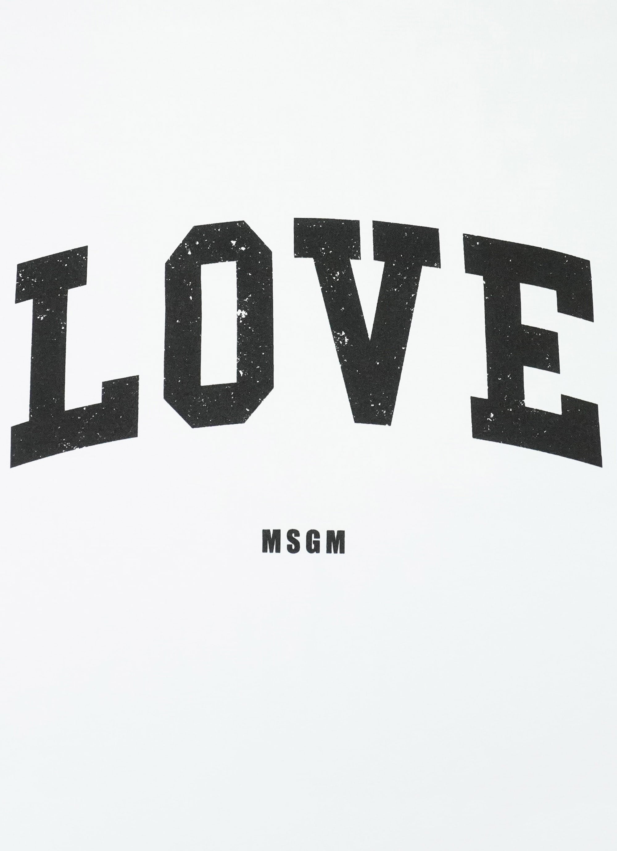 MSGM LOVE カレッジロゴTシャツ 詳細画像 ホワイト 3