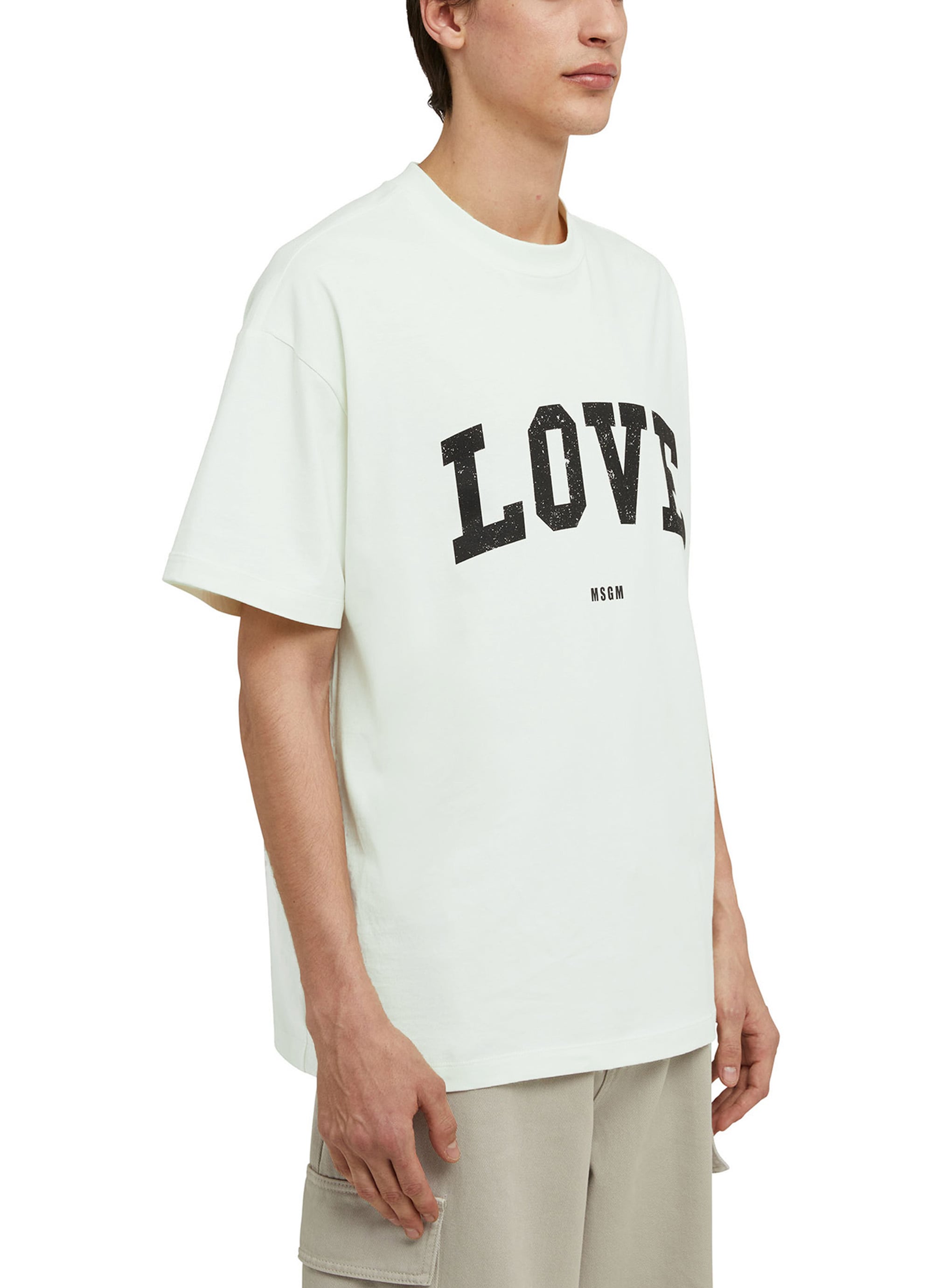 MSGM LOVE カレッジロゴTシャツ 詳細画像 ホワイト 5