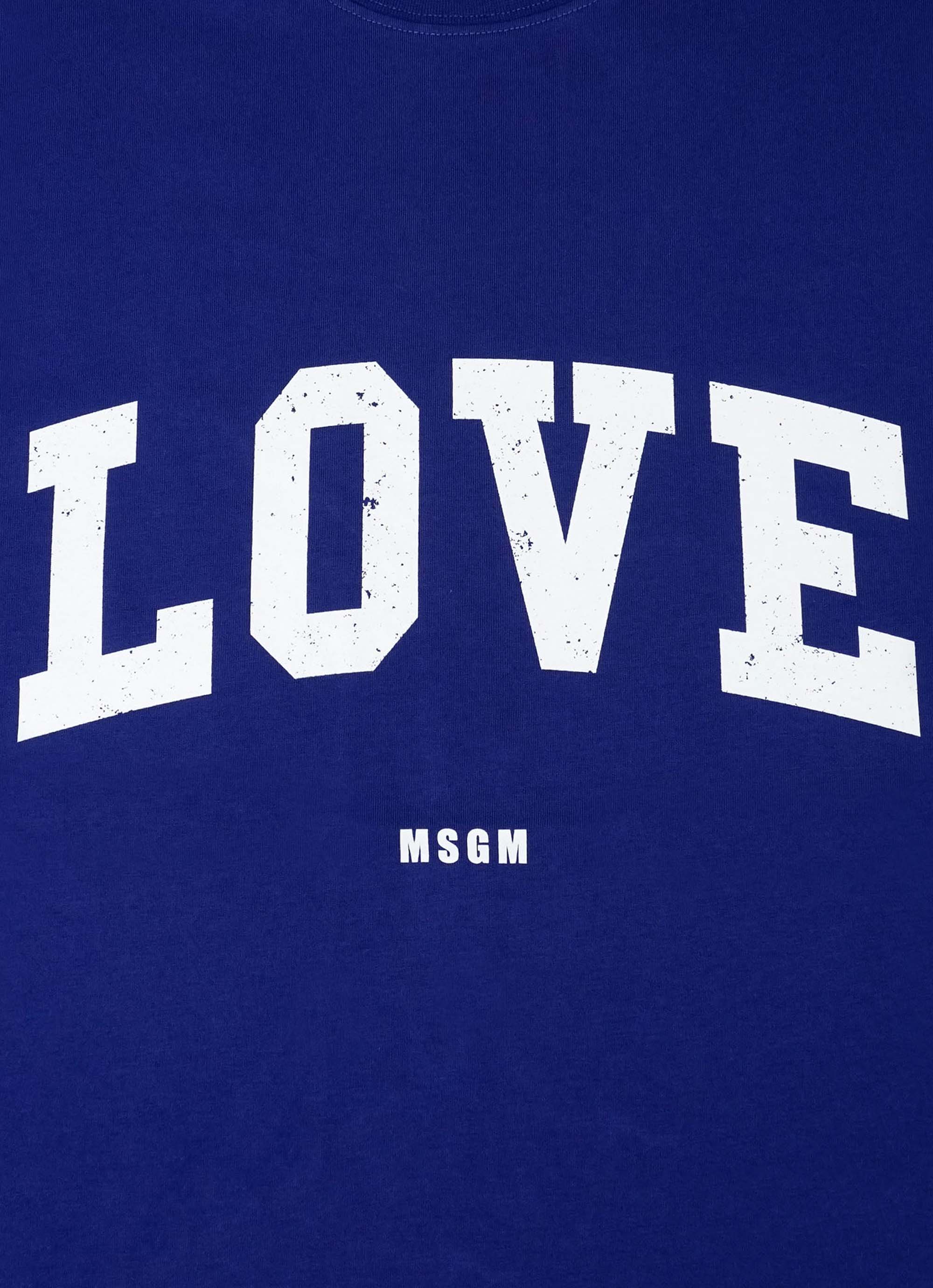 MSGM LOVE カレッジロゴTシャツ 詳細画像 ブルー 3