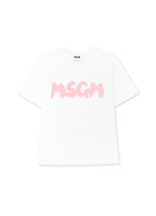 MSGM NEWブラッシュストロークロゴTシャツ