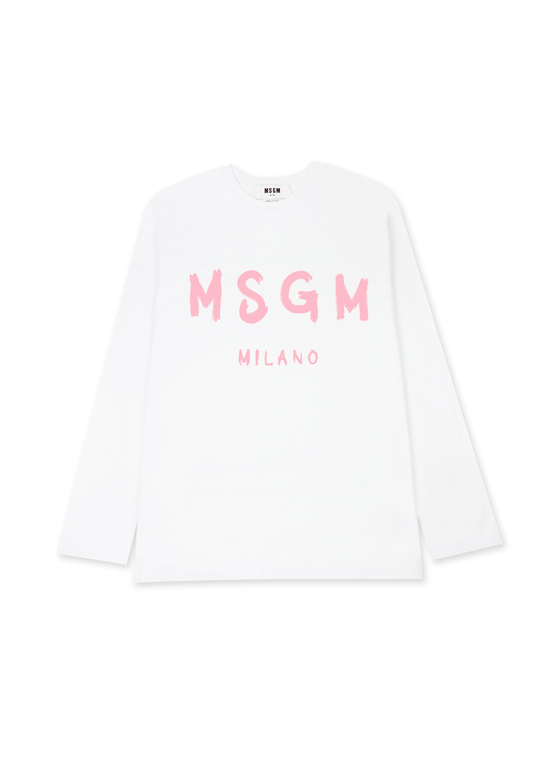 MSGM】 【【New Color】MSGM ブラッシュロゴ ロングスリーブTシャツ