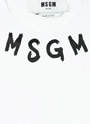 MSGM NEWブラッシュストロークロゴTシャツ 詳細画像 ホワイト 3