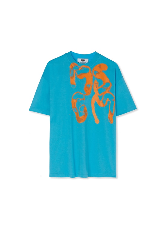 【NEW】MSGMスプレーロゴプリント Tシャツ