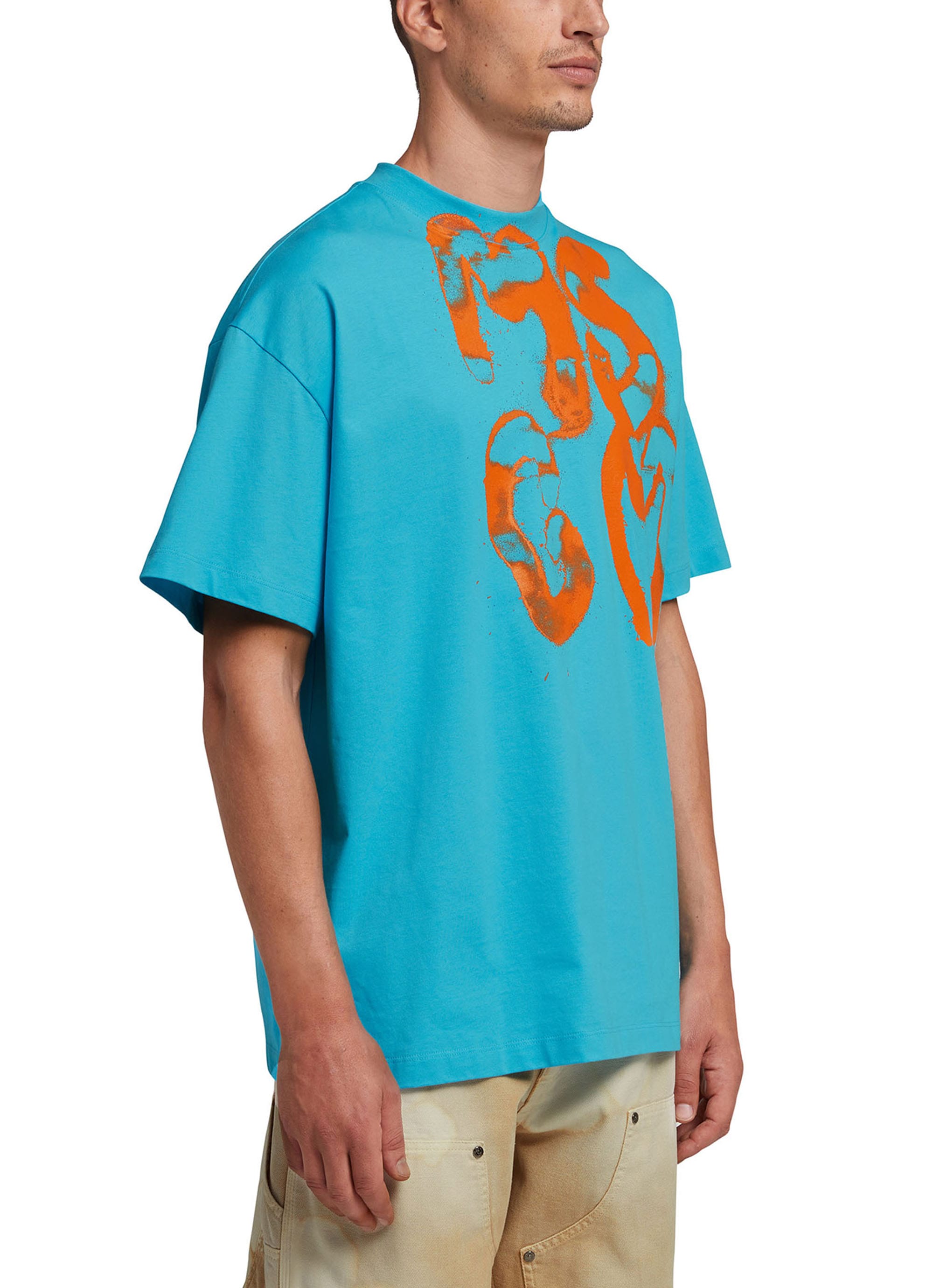 【NEW】MSGMスプレーロゴプリント Tシャツ 詳細画像 ライトブルー 3