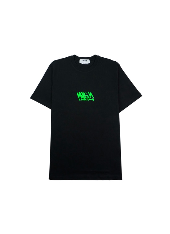 MSGM ERROR［404］ネオンプリント Tシャツ 