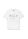 MSGM ブラッシュロゴ Tシャツ【Japan Exclusive/FOIL PRINT】 詳細画像 ホワイト×シルバー 1