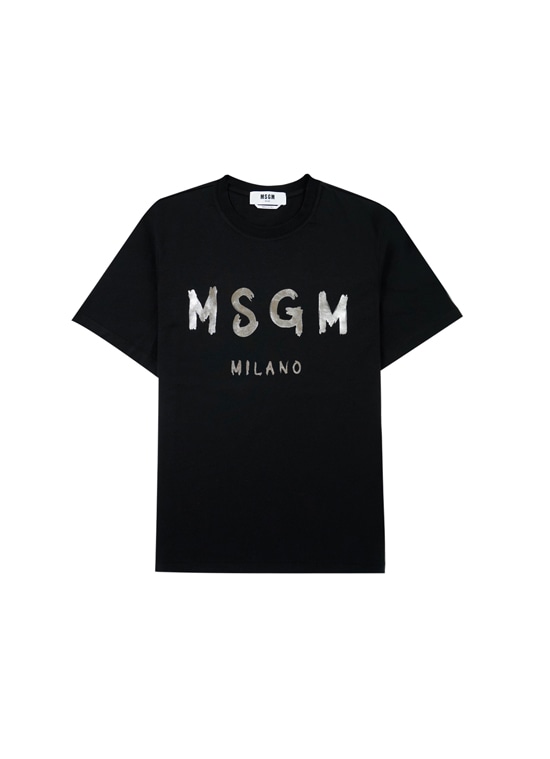 MSGM ブラッシュロゴ Tシャツ【Japan Exclusive/FOIL PRINT】