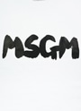 MSGM NEWブラッシュストロークロゴ クロップドTシャツ 詳細画像 ホワイト 3