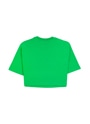 MSGM NEWブラッシュストロークロゴ クロップドTシャツ 詳細画像 グリーン 2