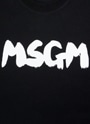 MSGM NEWブラッシュストロークロゴ クロップドTシャツ 詳細画像 ブラック 3