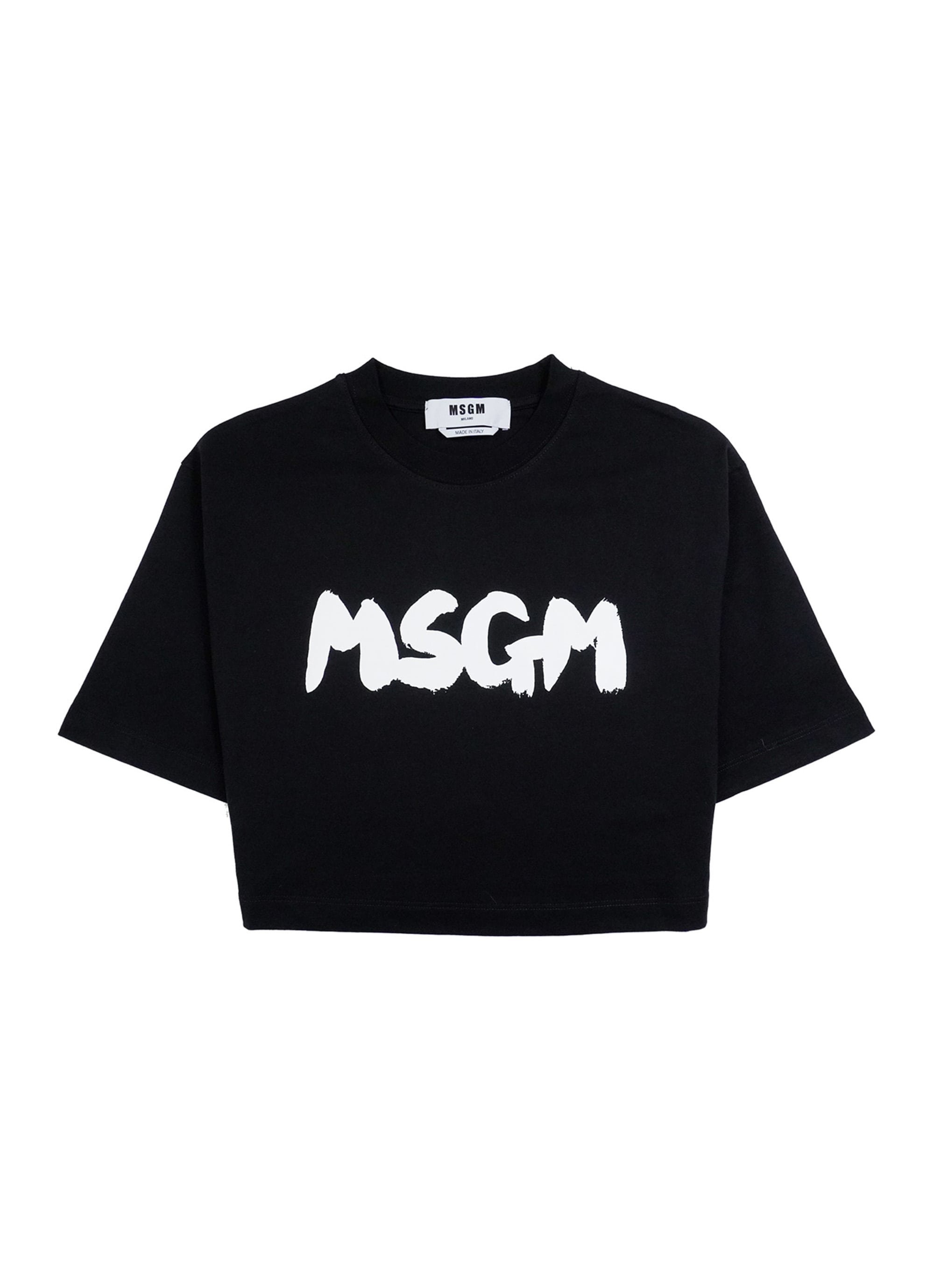 MSGM】 【MSGM NEWブラッシュストロークロゴ クロップドTシャツ】｜aoi公式オンラインストア(aoi ONLINE STORE)