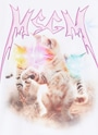 MSGM LASER EYE CAT グラフィックTシャツ 詳細画像 ホワイト 6