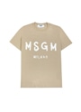 【NEW】MSGM ブラッシュロゴTシャツ 詳細画像 ベージュ 1