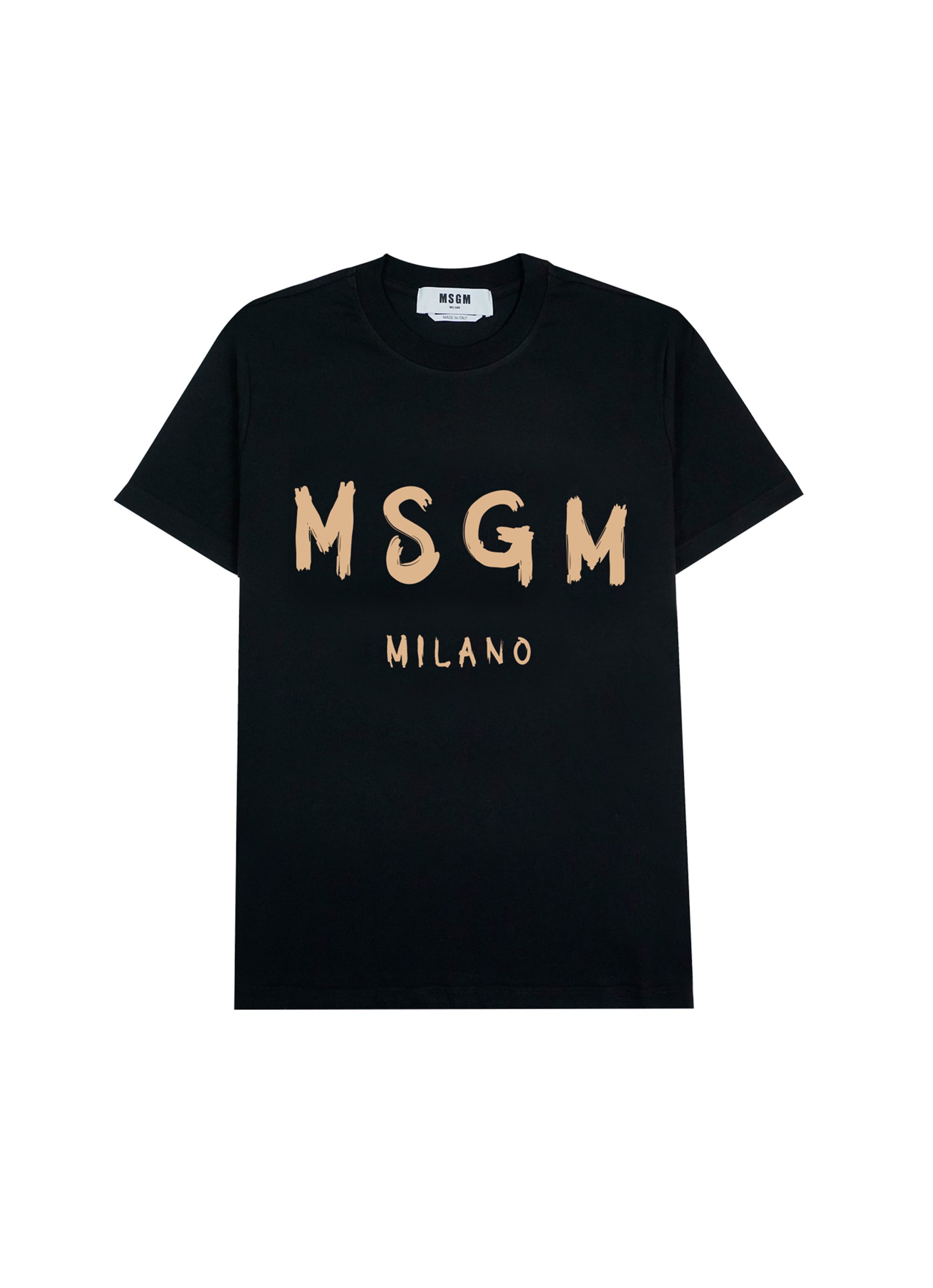 【NEW】MSGM ブラッシュロゴTシャツ 詳細画像 ブラック 1