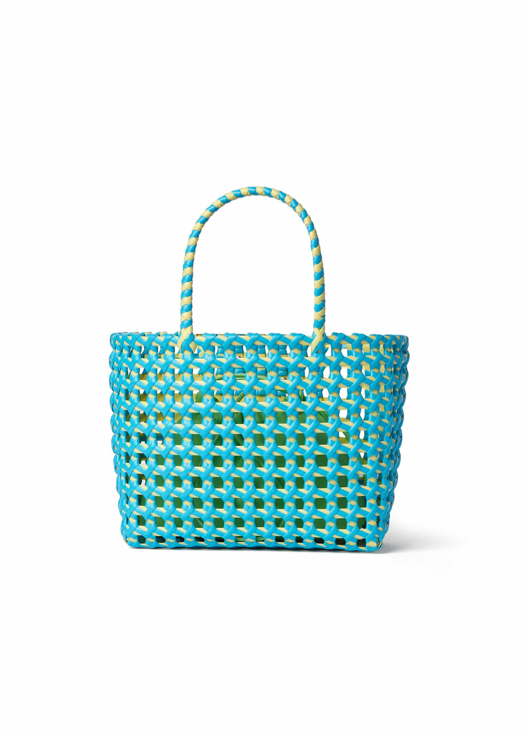 【NEW】ツートンカラープラスティック バスケットバッグ（ミニバッグ付き） 詳細画像 ライトブルー 2