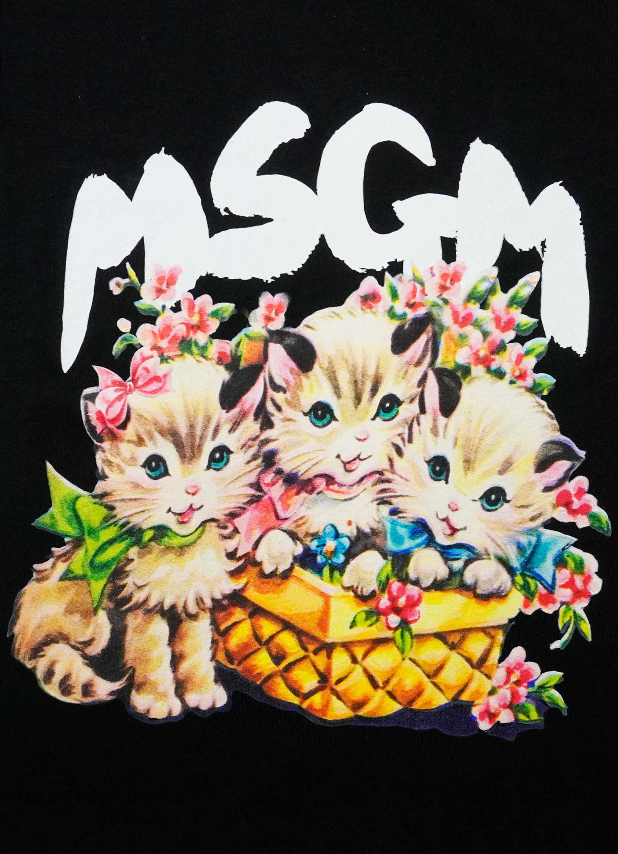 MSGM BASKET CATS グラフィックTシャツ 詳細画像 ブラック 3