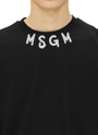 【Basic Color】MSGM NEWブラッシュストロークロゴTシャツ 詳細画像 ブラック 5