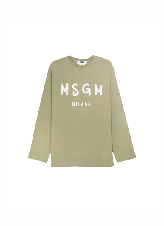 【NEW】MSGM ブラッシュロゴ ロングスリーブTシャツ