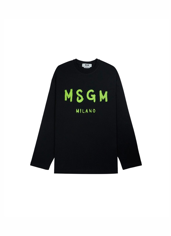 【NEW】MSGM ブラッシュロゴ ロングスリーブTシャツ