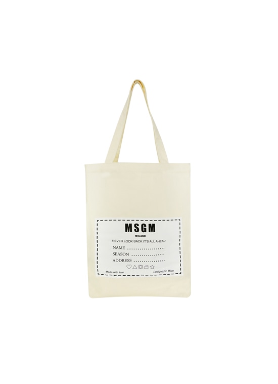 【New】MSGM Name Tagトートバッグ【Japan Exclusive】