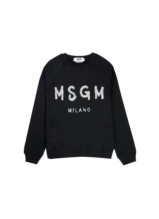 MSGM】 【【NEW】MSGM ブラッシュロゴ スウェットシャツ＜GLITTER SILVER PRINT＞】｜aoi公式オンラインストア(aoi  ONLINE STORE)