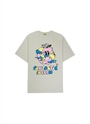 MSGM FANTASTIC GREEN×Burro Studio オーガニックコットンTシャツ（APPLE SHAPED EARTH) 詳細画像 アイスグレー 1