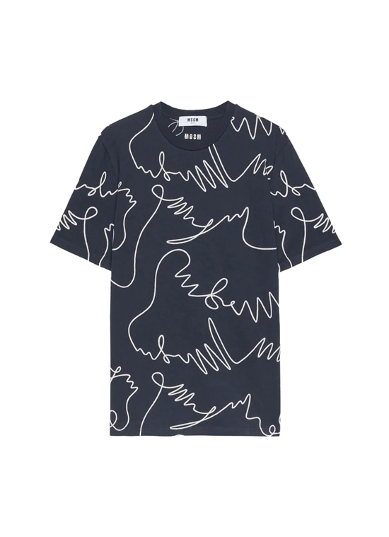 【NEW】MSGM One Stroke 刺繍ロゴTシャツ
