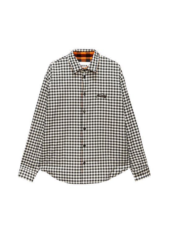 リバーシブル ギンガムコットン シャツジャケット