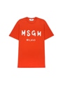 【NEW】MSGM ブラッシュロゴTシャツ 詳細画像 レッド 1