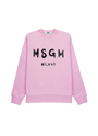 【NEW】MSGM ブラッシュロゴ スウェットシャツ 詳細画像 ピンク 1