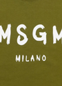 【NEW】MSGM ブラッシュロゴ スウェットシャツ 詳細画像 オリーブグリーン 3