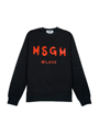 【NEW】MSGM ブラッシュロゴ スウェットシャツ【Japan Exclusive】 詳細画像 ブラック×レッド 1