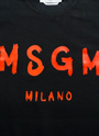 【NEW】MSGM ブラッシュロゴ スウェットシャツ【Japan Exclusive】 詳細画像 ブラック×レッド 3