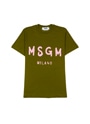 【NEW】MSGM ブラッシュロゴTシャツ 詳細画像 オリーブグリーン 1