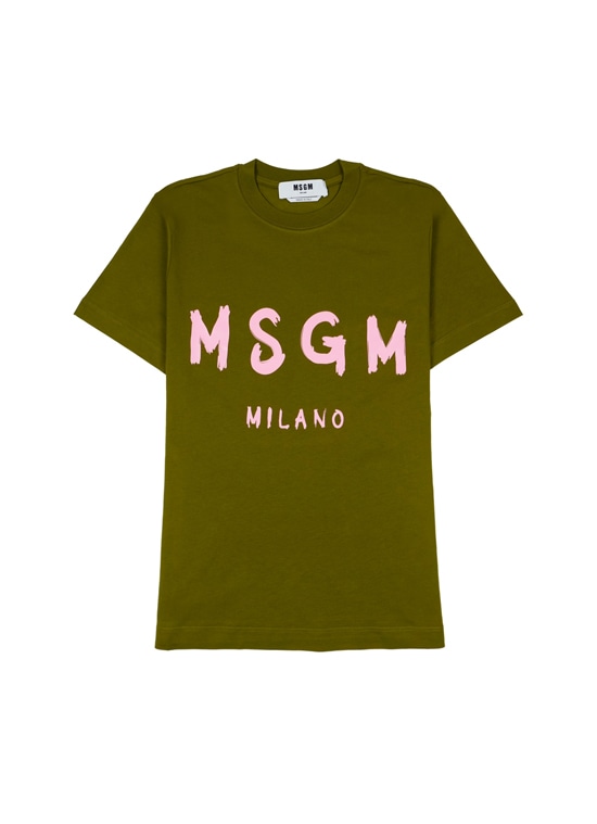 【NEW】MSGM ブラッシュロゴTシャツ